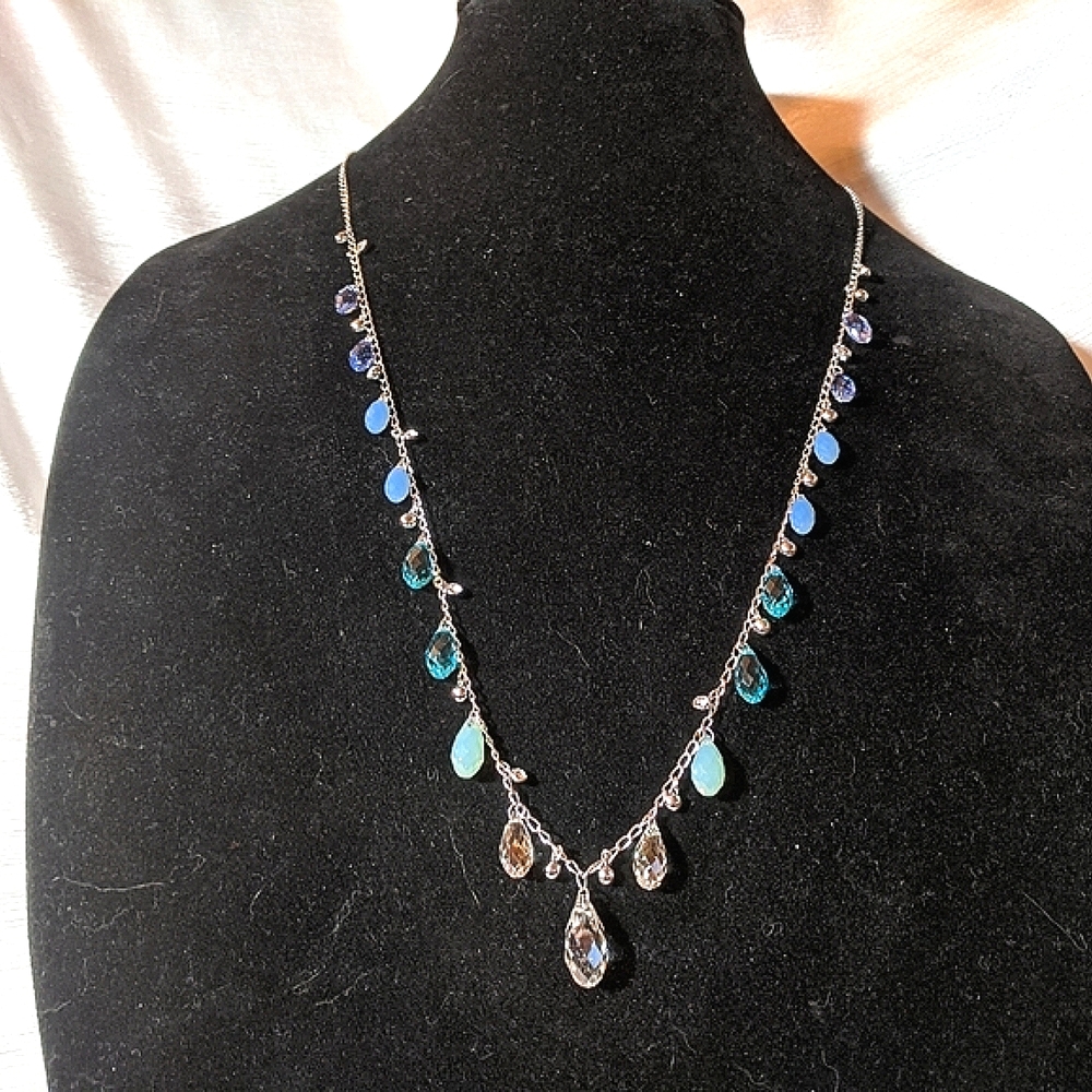 Swarovski crystal necklace with multicolor stones.